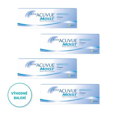 1-Day Acuvue Moist for Astigmatism (30 čoček) výhodné balení 4 kusů