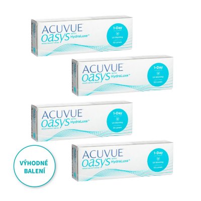 Acuvue Oasys 1-DAY with HydraLuxe (30 čoček) výhodné balení 4 kusů