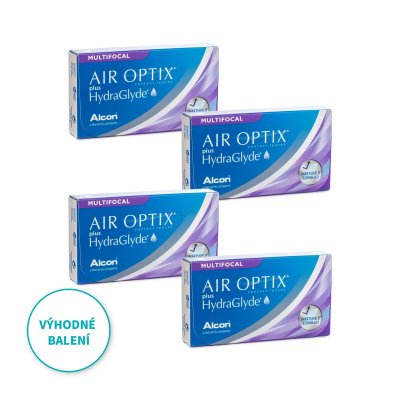 Air Optix Plus Hydraglyde Multifocal (6 čoček) výhodné balení 4 kusů