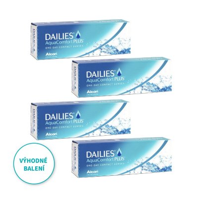 Dailies AquaComfort Plus (30 čoček) výhodné balení 4 kusů
